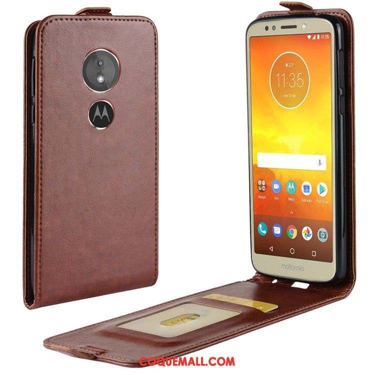 Étui Moto G6 Play Téléphone Portable Incassable Protection, Coque Moto G6 Play Étui En Cuir Braun