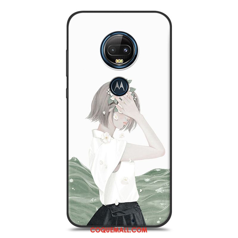 Étui Moto G7 Fluide Doux Protection Vent, Coque Moto G7 Créatif Téléphone Portable