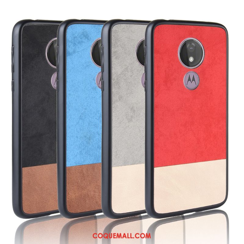 Étui Moto G7 Play Incassable Protection Téléphone Portable, Coque Moto G7 Play Rouge Tout Compris