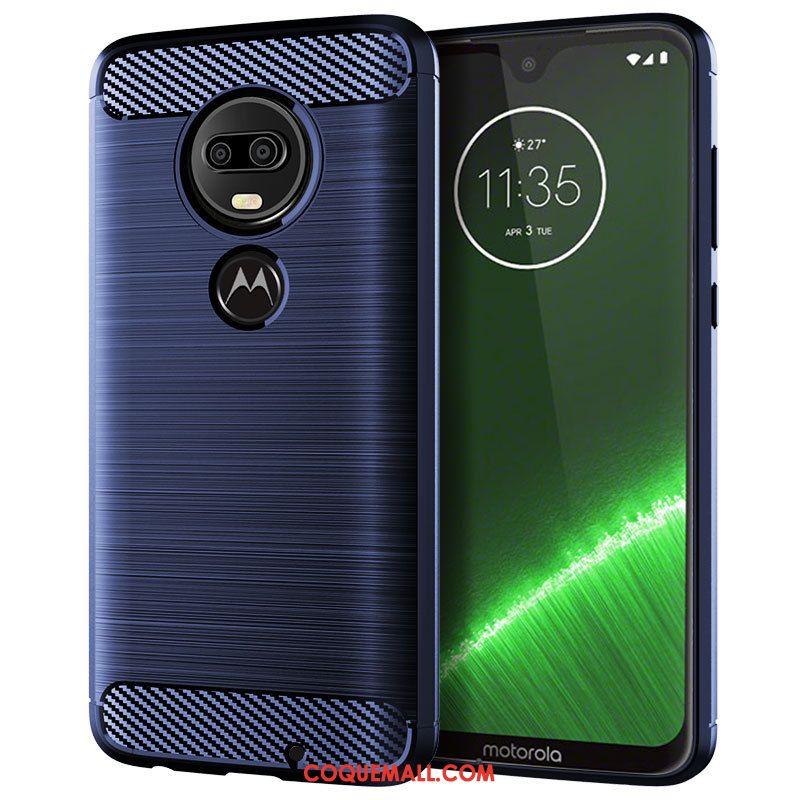 Étui Moto G7 Plus Soie Modèle Fleurie Fluide Doux, Coque Moto G7 Plus Téléphone Portable Protection