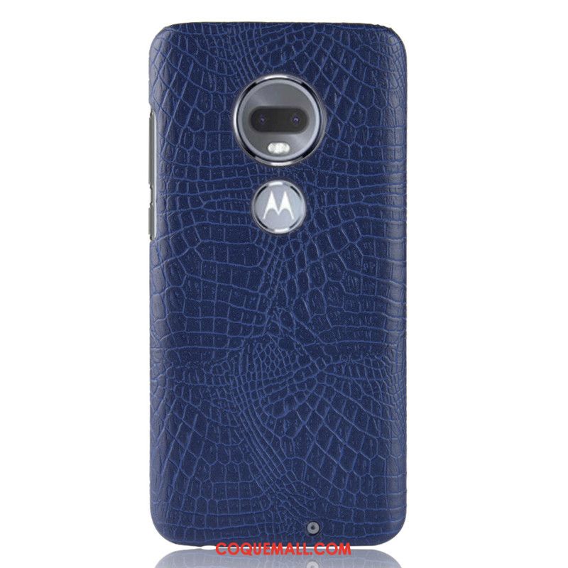 Étui Moto G7 Plus Téléphone Portable Protection Incassable, Coque Moto G7 Plus Difficile Bleu Marin
