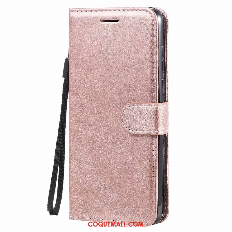 Étui Moto G8 Power Téléphone Portable Clamshell Tendance, Coque Moto G8 Power En Cuir Rose