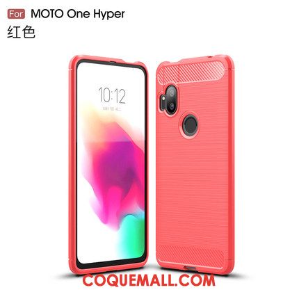 Étui Motorola One Hyper Business Antidérapant Modèle Fleurie, Coque Motorola One Hyper Fibre Rouge