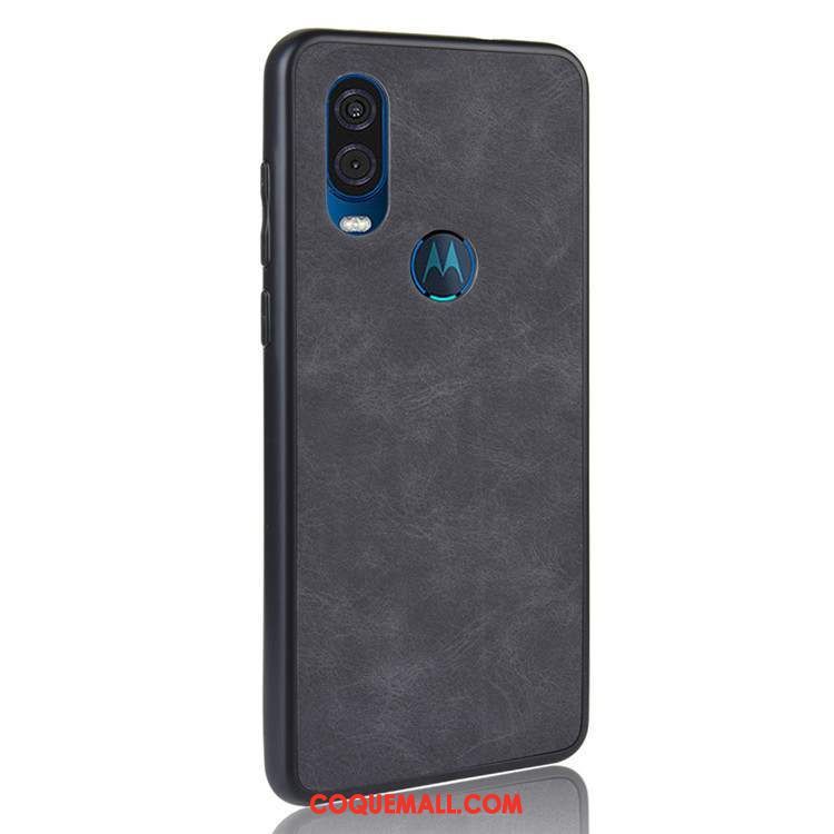 Étui Motorola One Vision Protection Téléphone Portable Noir, Coque Motorola One Vision Incassable