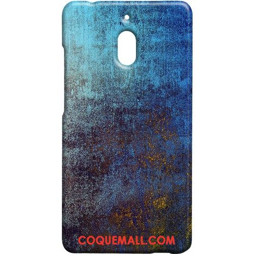 Étui Nokia 2.1 Personnalité Délavé En Daim Bleu Marin, Coque Nokia 2.1 Difficile Vent