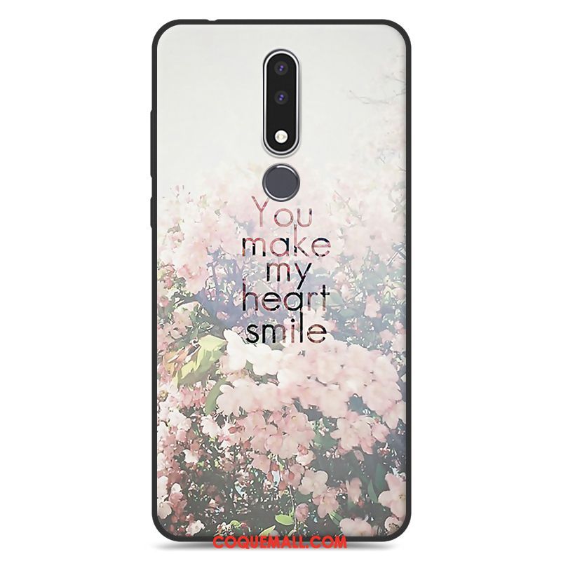 Étui Nokia 3.1 Plus Blanc Créatif Personnalité, Coque Nokia 3.1 Plus Dessin Animé Téléphone Portable