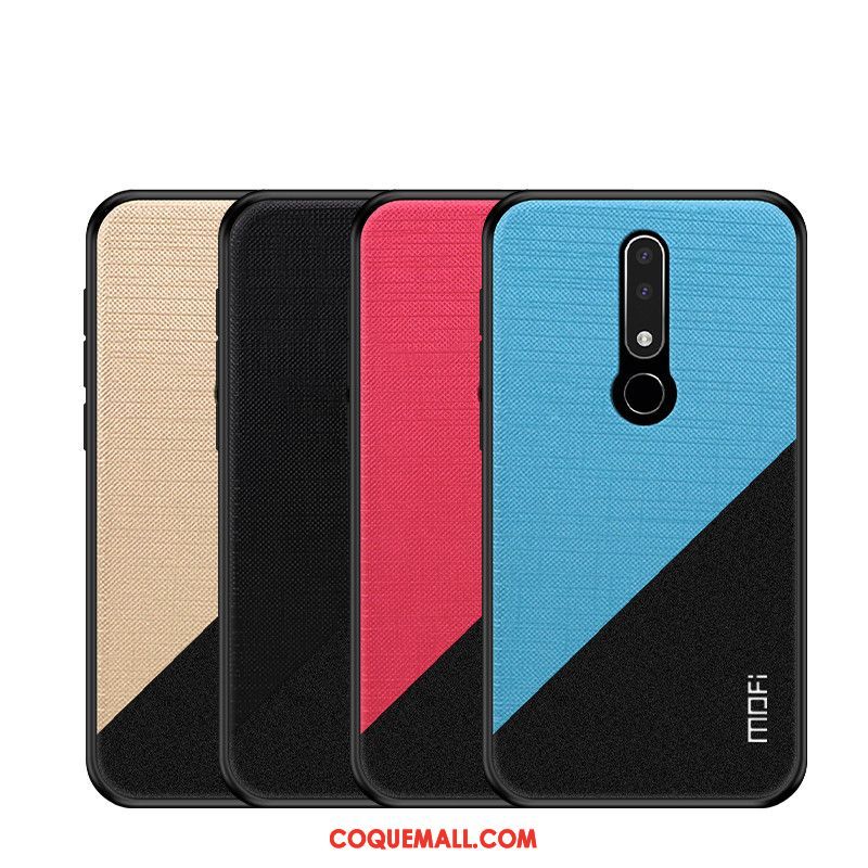 Étui Nokia 3.1 Plus Modèle Fleurie Brillant Incassable, Coque Nokia 3.1 Plus Membrane Or