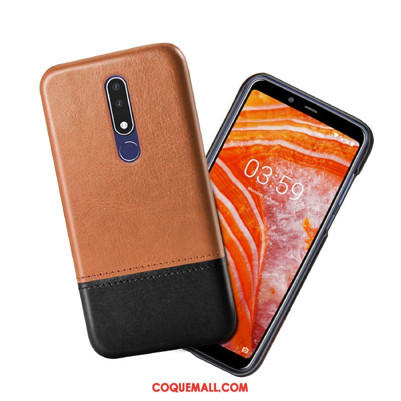 Étui Nokia 3.1 Plus Noir Qualité Téléphone Portable, Coque Nokia 3.1 Plus Incassable Nouveau Braun