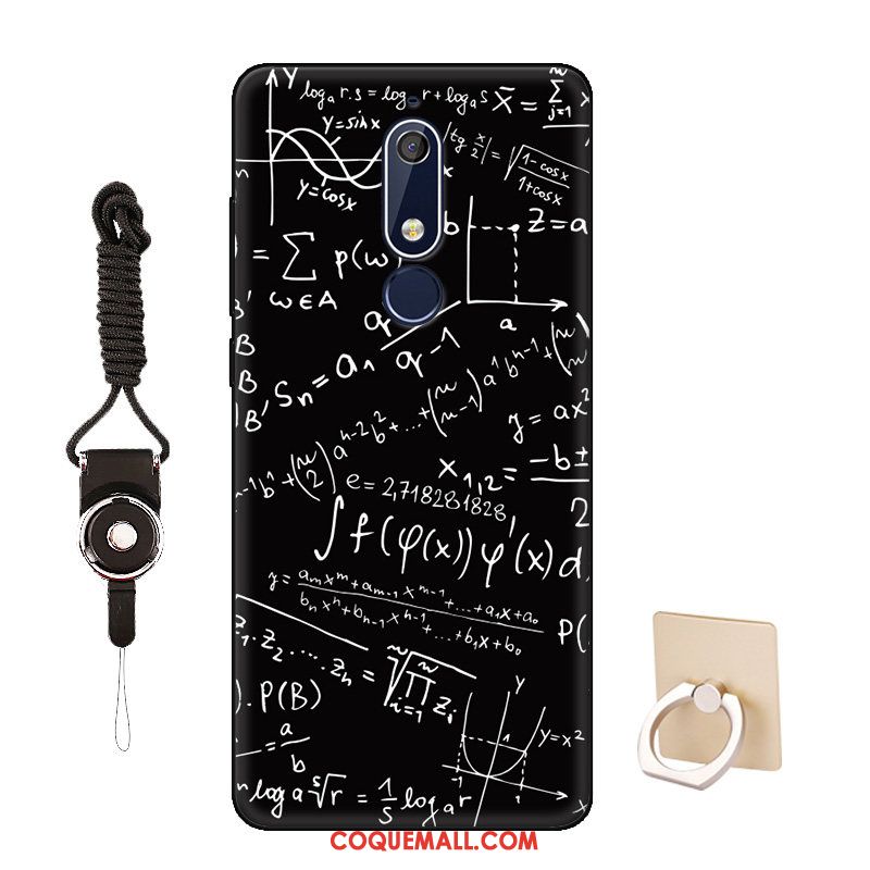 Étui Nokia 5.1 Incassable Dessin Animé Délavé En Daim, Coque Nokia 5.1 Personnalité Téléphone Portable