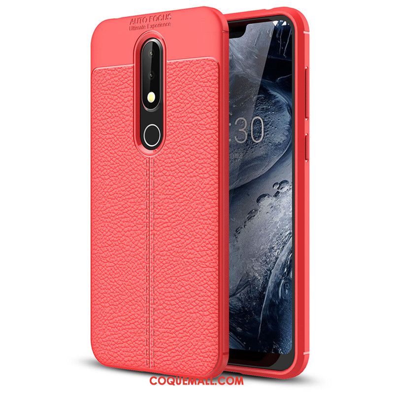 Étui Nokia 6.1 Mode Fluide Doux Modèle Fleurie, Coque Nokia 6.1 Cuir Simple