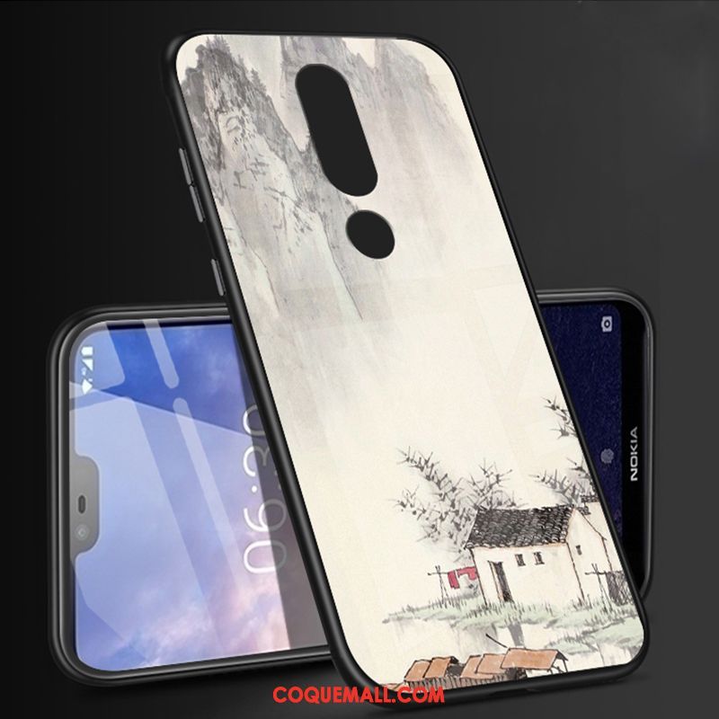 Étui Nokia 6.1 Personnalité Téléphone Portable Incassable, Coque Nokia 6.1 Verre Magnétisme