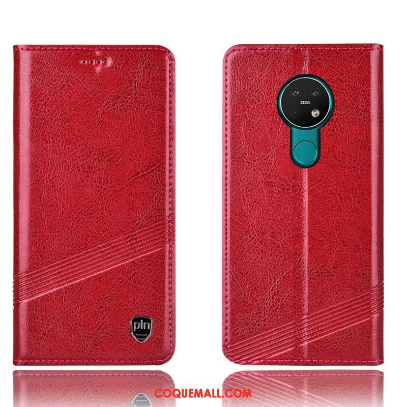 Étui Nokia 6.2 Protection En Cuir Rouge, Coque Nokia 6.2 Tout Compris Téléphone Portable