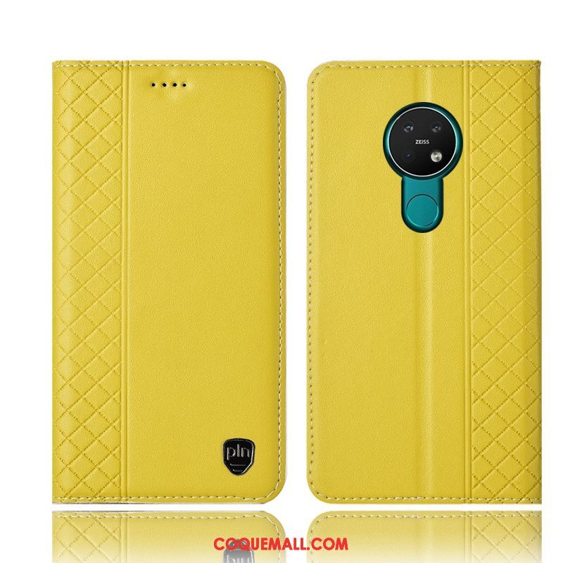 Étui Nokia 6.2 Tout Compris Incassable En Cuir, Coque Nokia 6.2 Protection Jaune