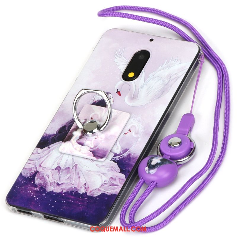 Étui Nokia 6 Protection Téléphone Portable Incassable, Coque Nokia 6 Fluide Doux Violet