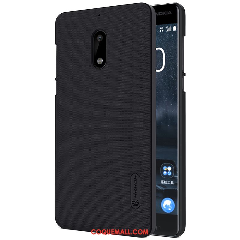 Étui Nokia 6 Téléphone Portable Délavé En Daim Difficile, Coque Nokia 6 Protection Or