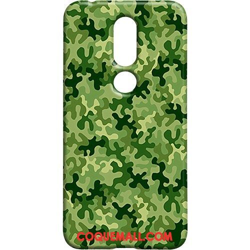 Étui Nokia 7.1 Nouveau Camouflage Téléphone Portable, Coque Nokia 7.1 Vert Cool