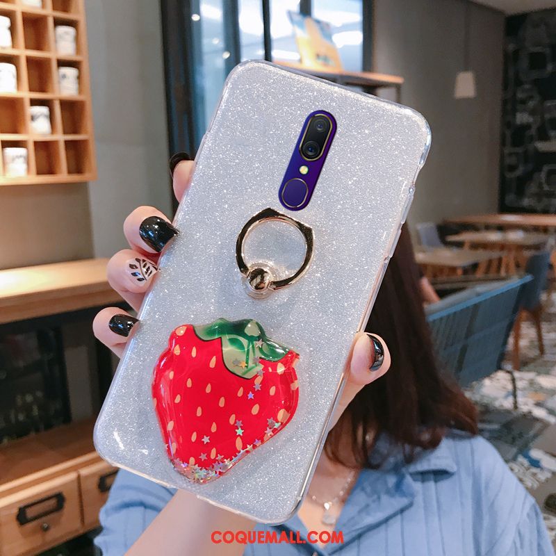 Étui Nokia 7.1 Rose Petit Frais, Coque Nokia 7.1 Téléphone Portable Net Rouge