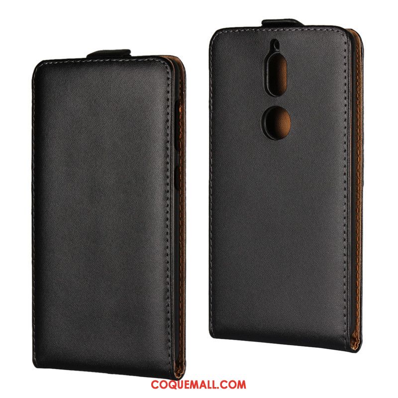 Étui Nokia 7 Noir Téléphone Portable Business, Coque Nokia 7 Boucle Magnétique Étui En Cuir