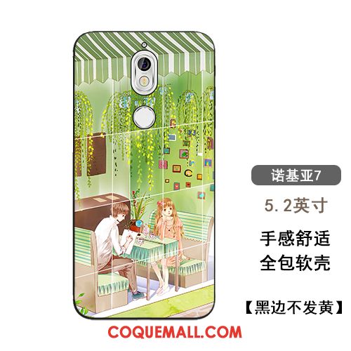 Étui Nokia 7 Personnalité Protection Vert, Coque Nokia 7 Téléphone Portable