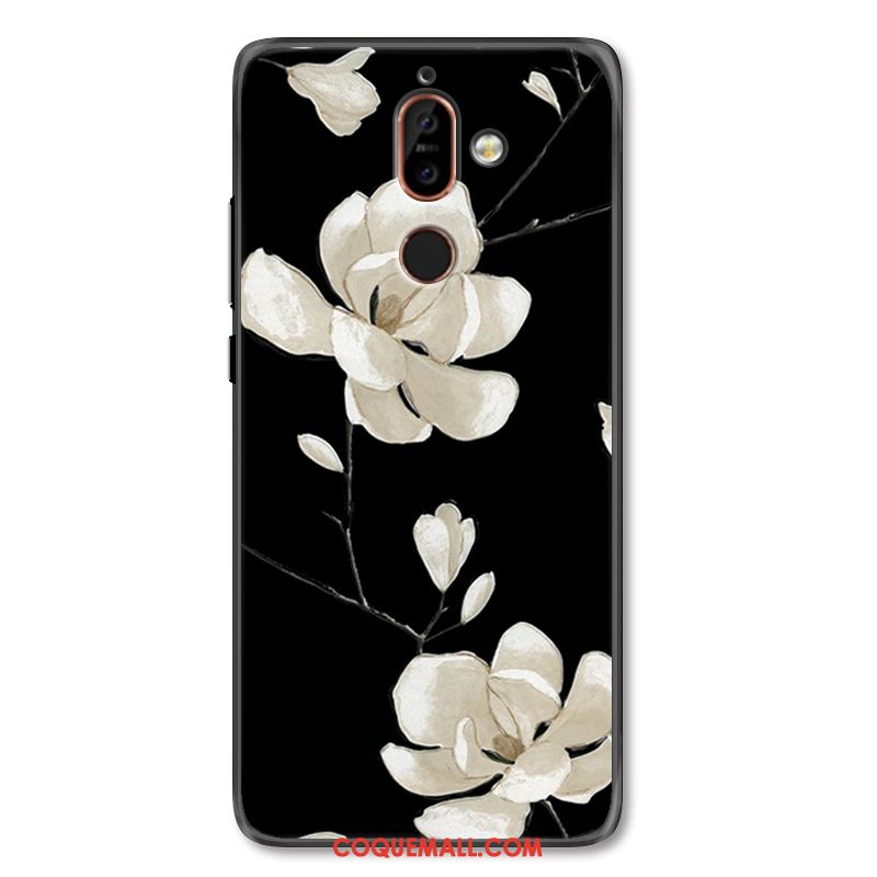 Étui Nokia 7 Plus Fleur Protection Téléphone Portable, Coque Nokia 7 Plus Tout Compris Incassable