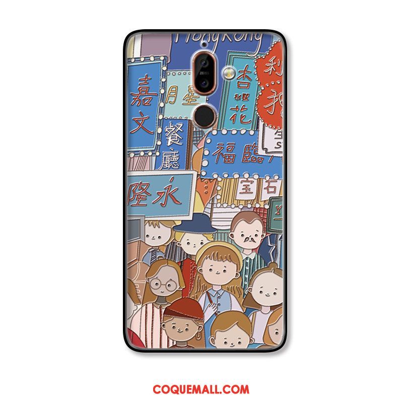 Étui Nokia 7 Plus Incassable Silicone Téléphone Portable, Coque Nokia 7 Plus Dessin Animé Tendance