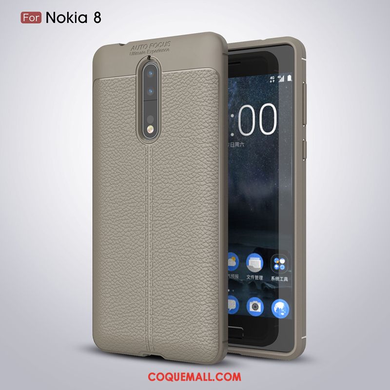 Étui Nokia 8 Nouveau Tout Compris Protection, Coque Nokia 8 Modèle Fleurie Cuir