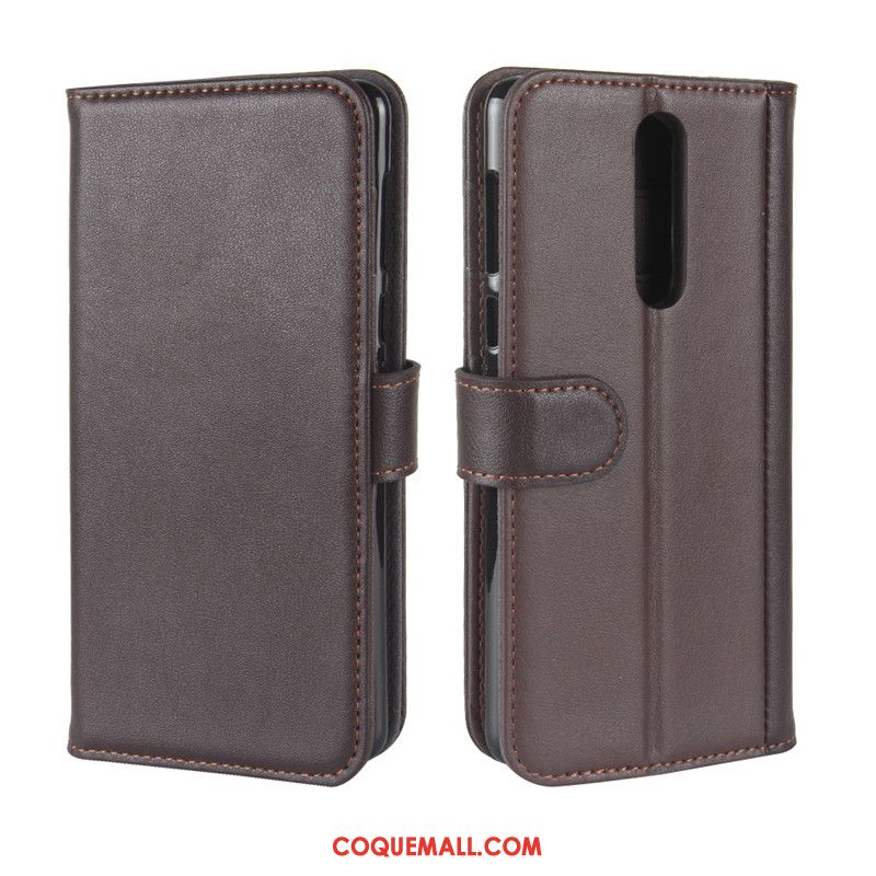 Étui Nokia 8 Protection Portefeuille Fluide Doux, Coque Nokia 8 Étui En Cuir Business Braun