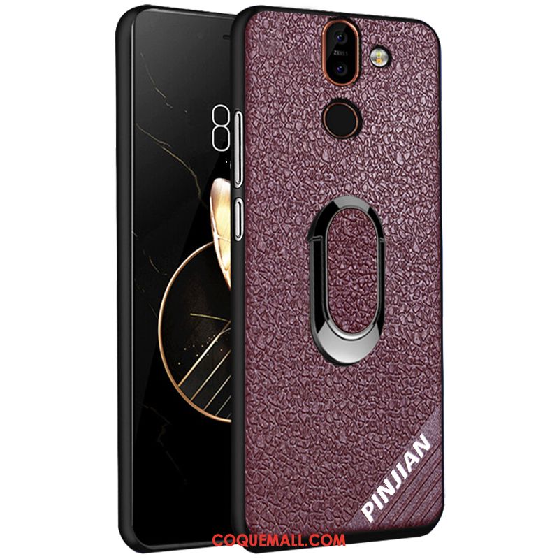 Étui Nokia 8 Sirocco Protection Téléphone Portable Gaufrage, Coque Nokia 8 Sirocco Délavé En Daim Modèle Fleurie Braun