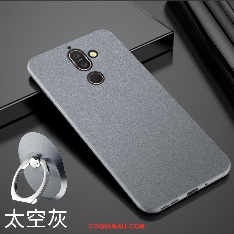 Étui Nokia 8 Sirocco Tendance Gris Protection, Coque Nokia 8 Sirocco Silicone Simple