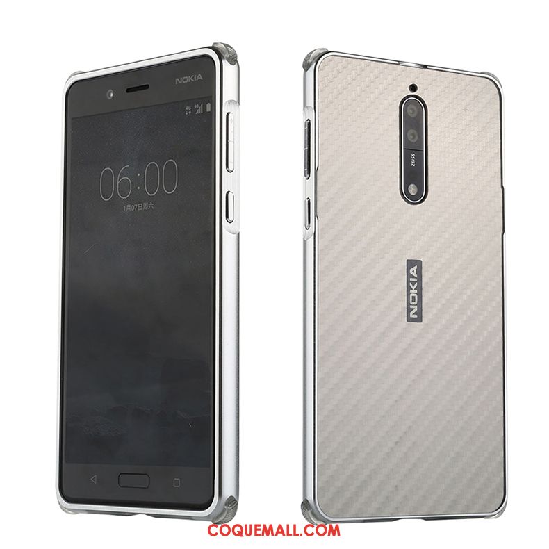 Étui Nokia 8 Tout Compris Modèle Fleurie Fibre, Coque Nokia 8 Difficile Téléphone Portable