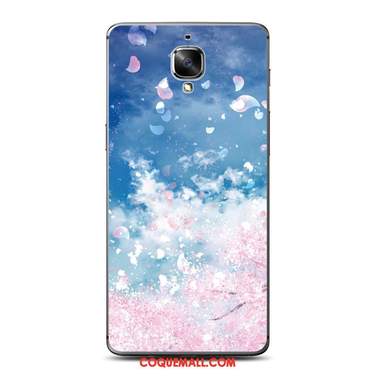 Étui Oneplus 3 Silicone Téléphone Portable Fleur De Pêche, Coque Oneplus 3 Fluide Doux Beau