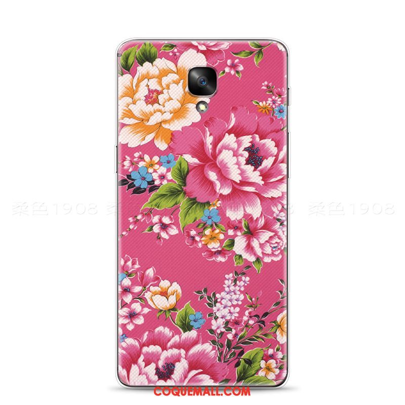 Étui Oneplus 3t Ethnique Fleur Fluide Doux, Coque Oneplus 3t Pivoine Grand