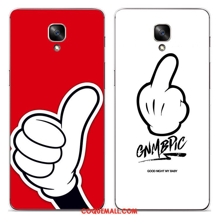 Étui Oneplus 3t Grand Rouge Silicone, Coque Oneplus 3t Simple Tendance