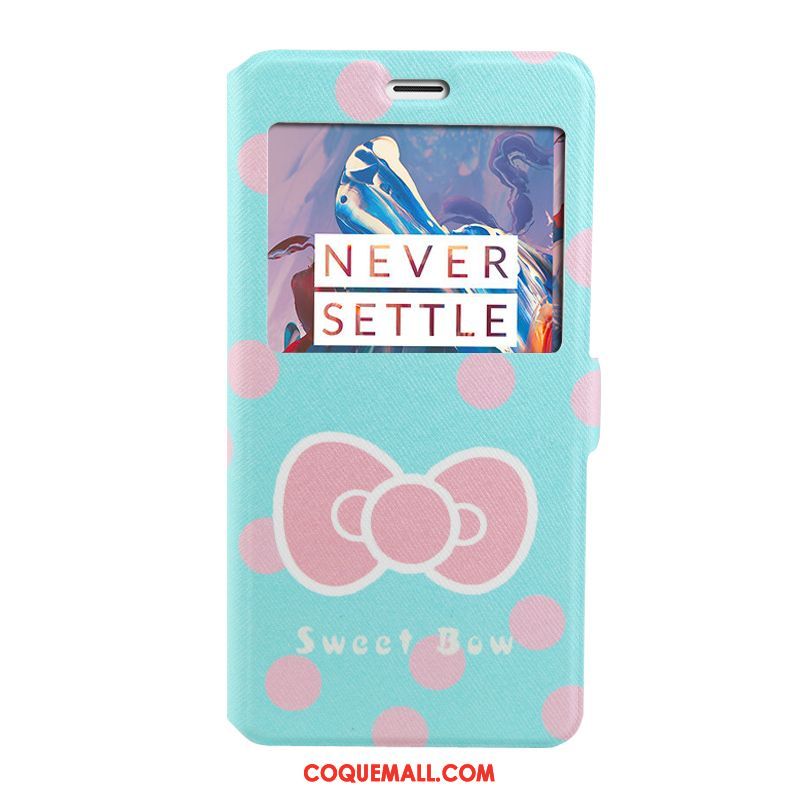 Étui Oneplus 3t Incassable Protection Clamshell, Coque Oneplus 3t Bleu Étui En Cuir