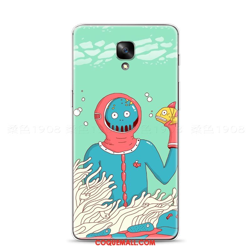 Étui Oneplus 3t Vert Drôle Créatif, Coque Oneplus 3t Crocodile Dessin Animé