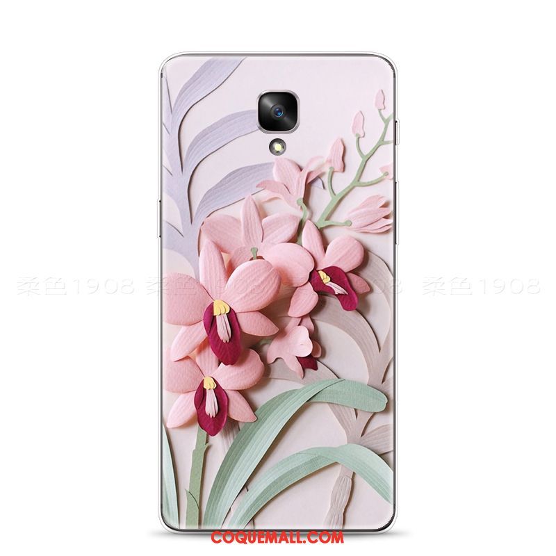 Étui Oneplus 3t Vintage Téléphone Portable Fleurs, Coque Oneplus 3t Rose Art