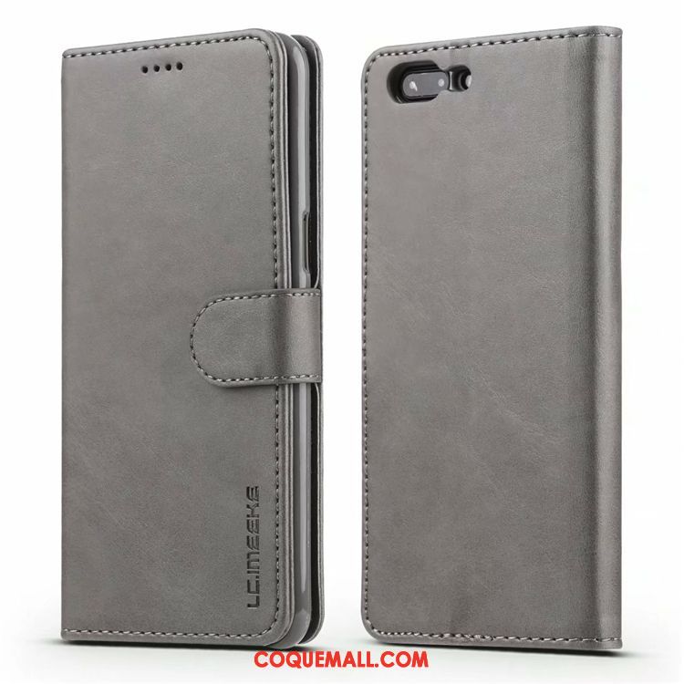 Étui Oneplus 5 Protection Tout Compris Incassable, Coque Oneplus 5 Gris Cuir Véritable