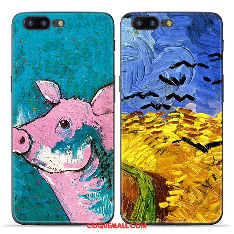 Étui Oneplus 5 Silicone Personnalisé Peinture À L'huile, Coque Oneplus 5 Personnalité Art