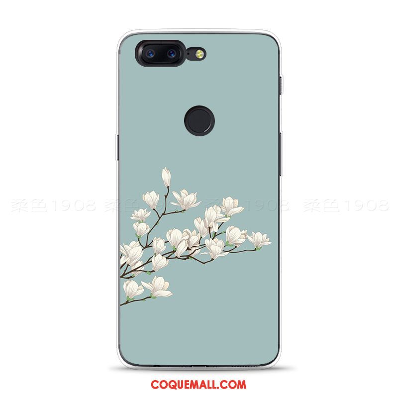 Étui Oneplus 5t Fleur Vintage Tout Compris, Coque Oneplus 5t Personnalité Fluide Doux