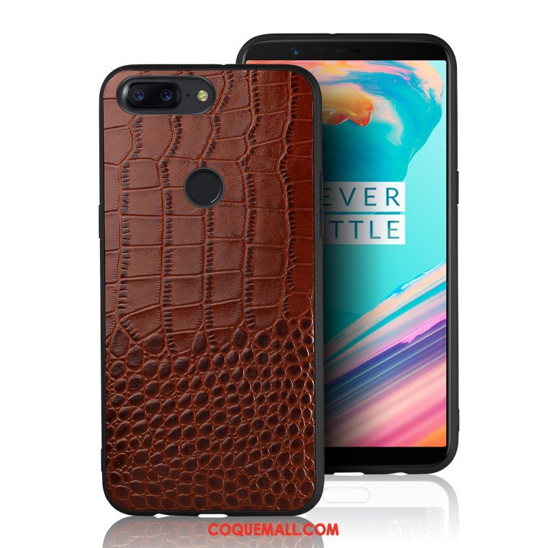 Étui Oneplus 5t Étui En Cuir Luxe Crocodile Modèle, Coque Oneplus 5t Cuir Téléphone Portable Braun