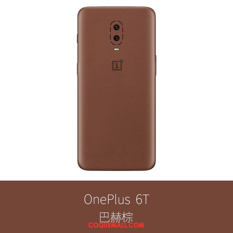 Étui Oneplus 6t Créatif Protection Très Mince, Coque Oneplus 6t Téléphone Portable Incassable Braun