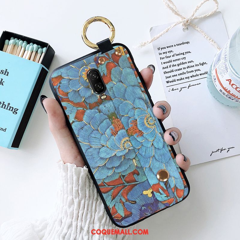 Étui Oneplus 6t Tout Compris Fluide Doux Vintage, Coque Oneplus 6t Créatif Net Rouge