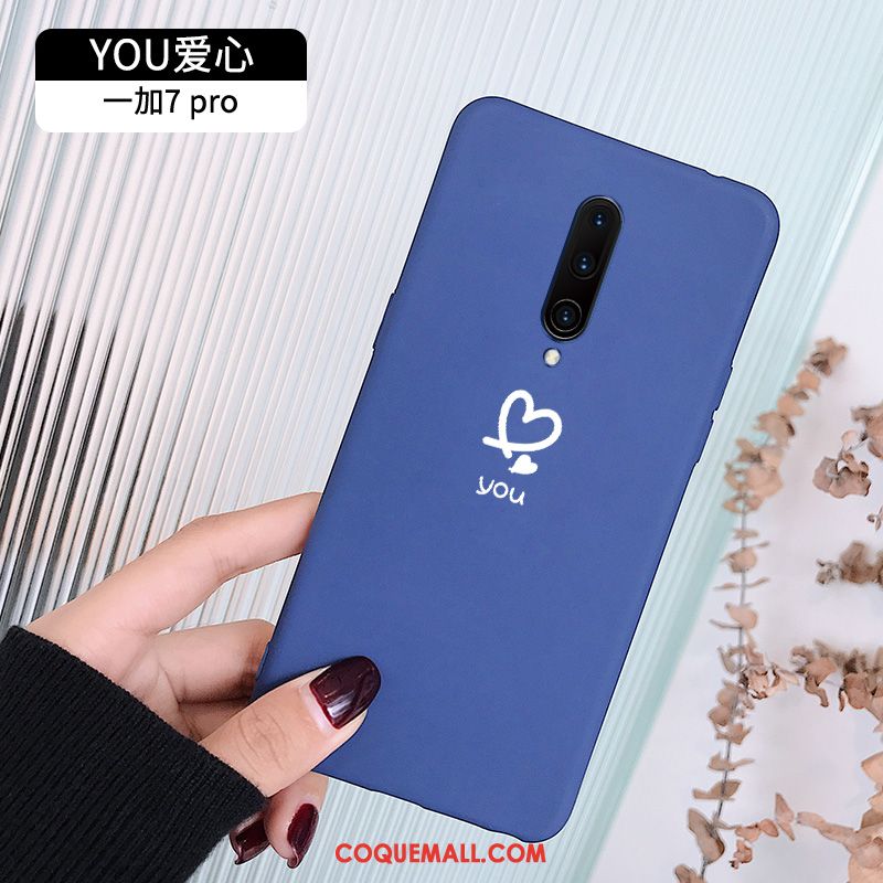 Étui Oneplus 7 Pro Amoureux Silicone Créatif, Coque Oneplus 7 Pro Très Mince Téléphone Portable