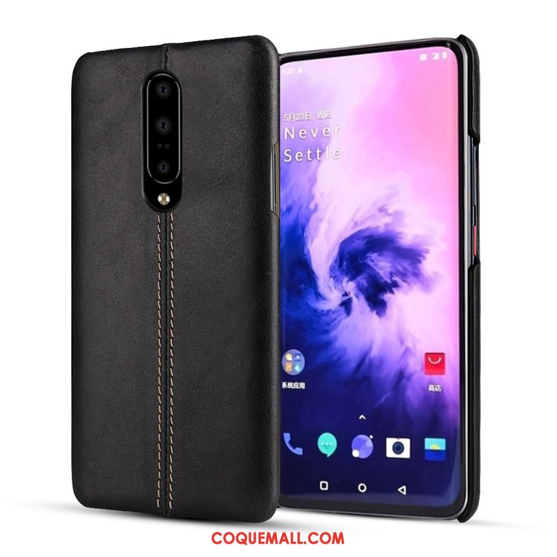 Étui Oneplus 7 Pro Incassable Délavé En Daim Casual, Coque Oneplus 7 Pro Luxe Sac