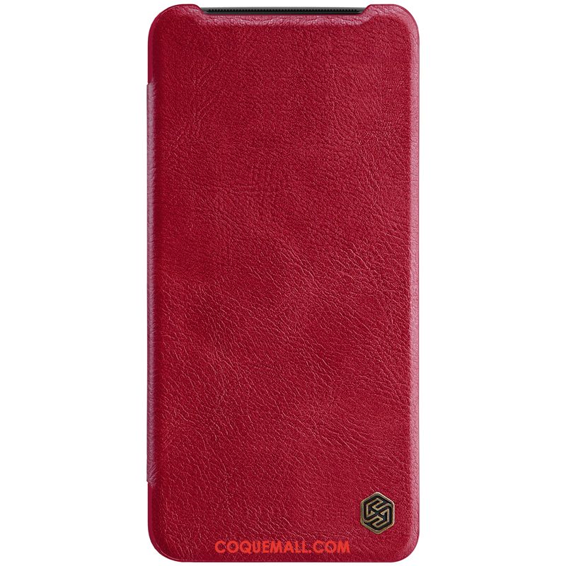 Étui Oneplus 7 Pro Protection Or Rouge, Coque Oneplus 7 Pro En Cuir Tout Compris