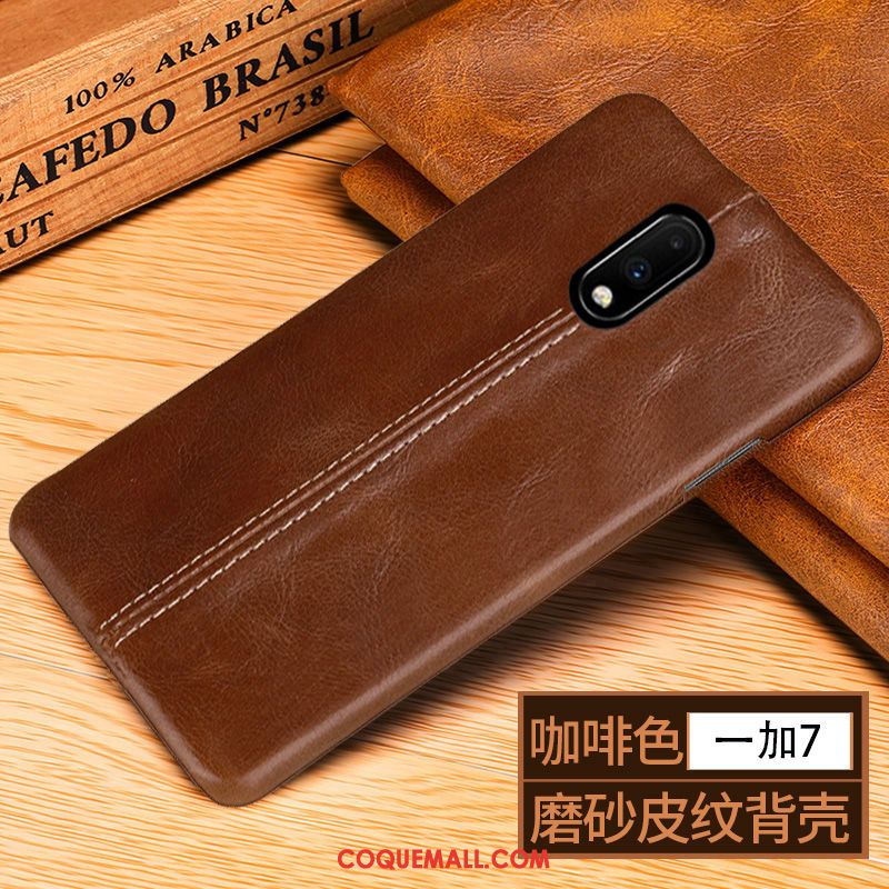 Étui Oneplus 7 Sac Téléphone Portable Élégant, Coque Oneplus 7 Business En Cuir Braun