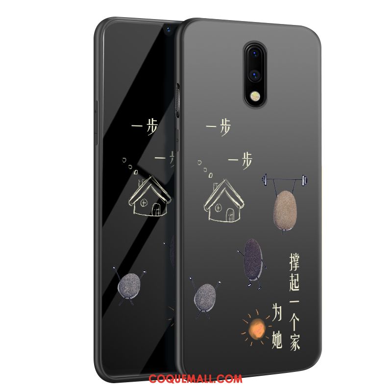 Étui Oneplus 7 Silicone Téléphone Portable Protection, Coque Oneplus 7 Noir Légère