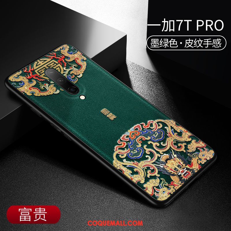 Étui Oneplus 7t Pro Créatif Tout Compris Protection, Coque Oneplus 7t Pro Cuir Incassable