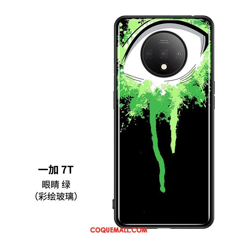 Étui Oneplus 7t Protection Créatif Vert, Coque Oneplus 7t Œil Personnalité