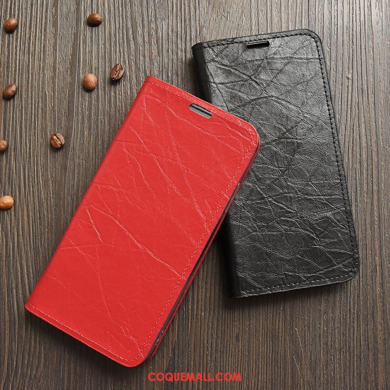 Étui Oneplus 8 En Cuir Incassable Protection, Coque Oneplus 8 Carte Rouge